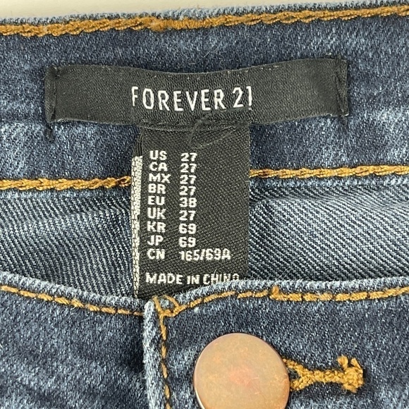 Forever 21 Womens Jeans Dark Wash Blue 27 - Picture 6 of 6
